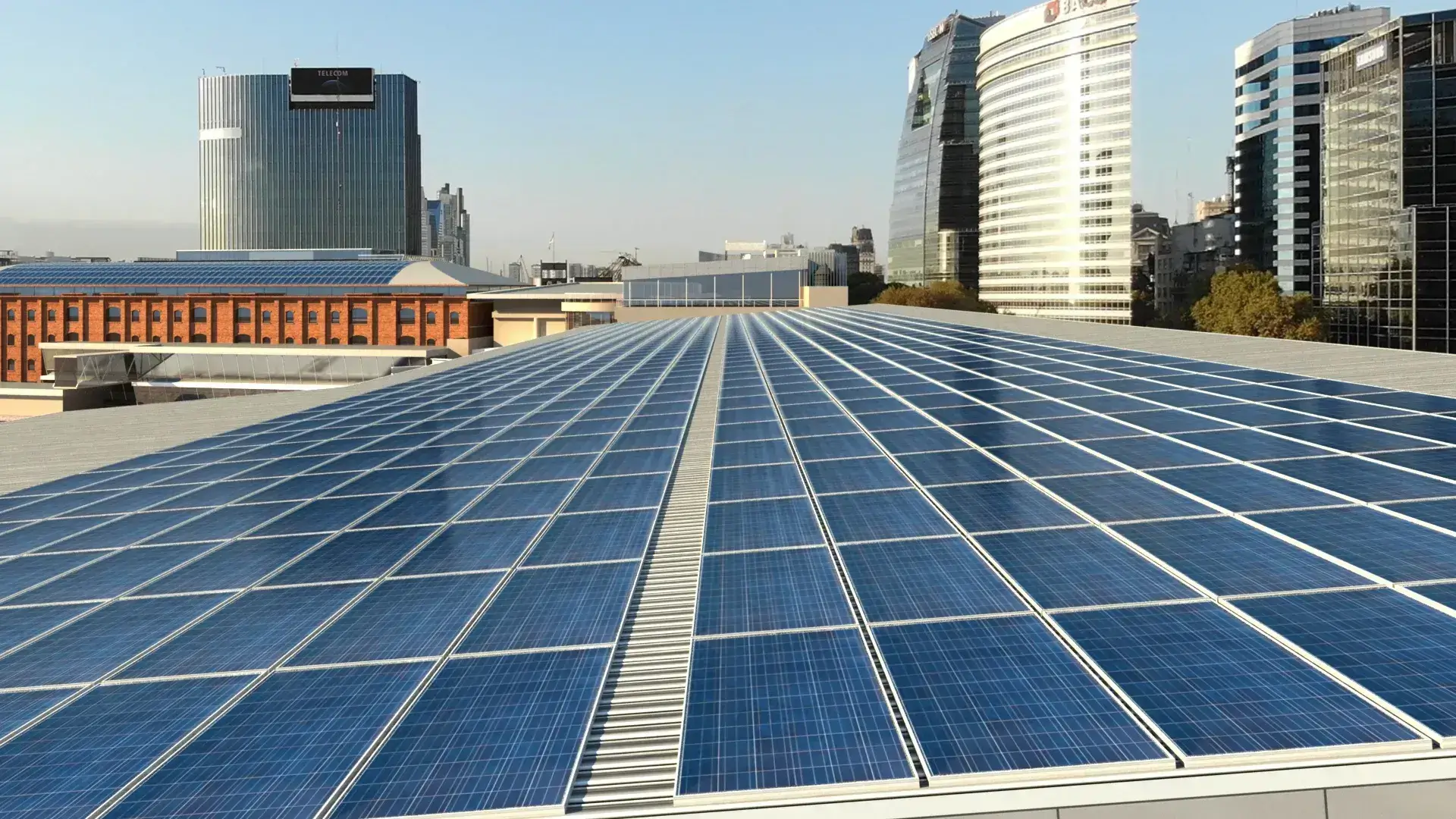 Paneles solares en Buquebus