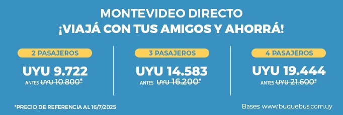 Tabla Tarifaria Promo Amigos Montevideo